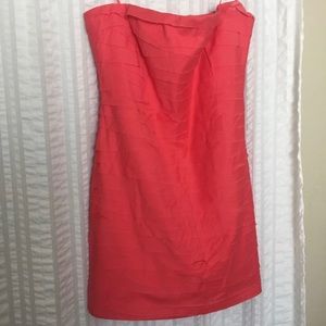 J Crew Factory Strapless Tiered Cutwave Dress
